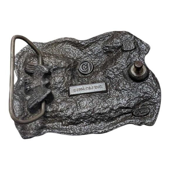 Vintage C&J Inc Belt Buckle 2nd Amendment The Right To Bear Arms 1994 Metal - Picture 2 of 3